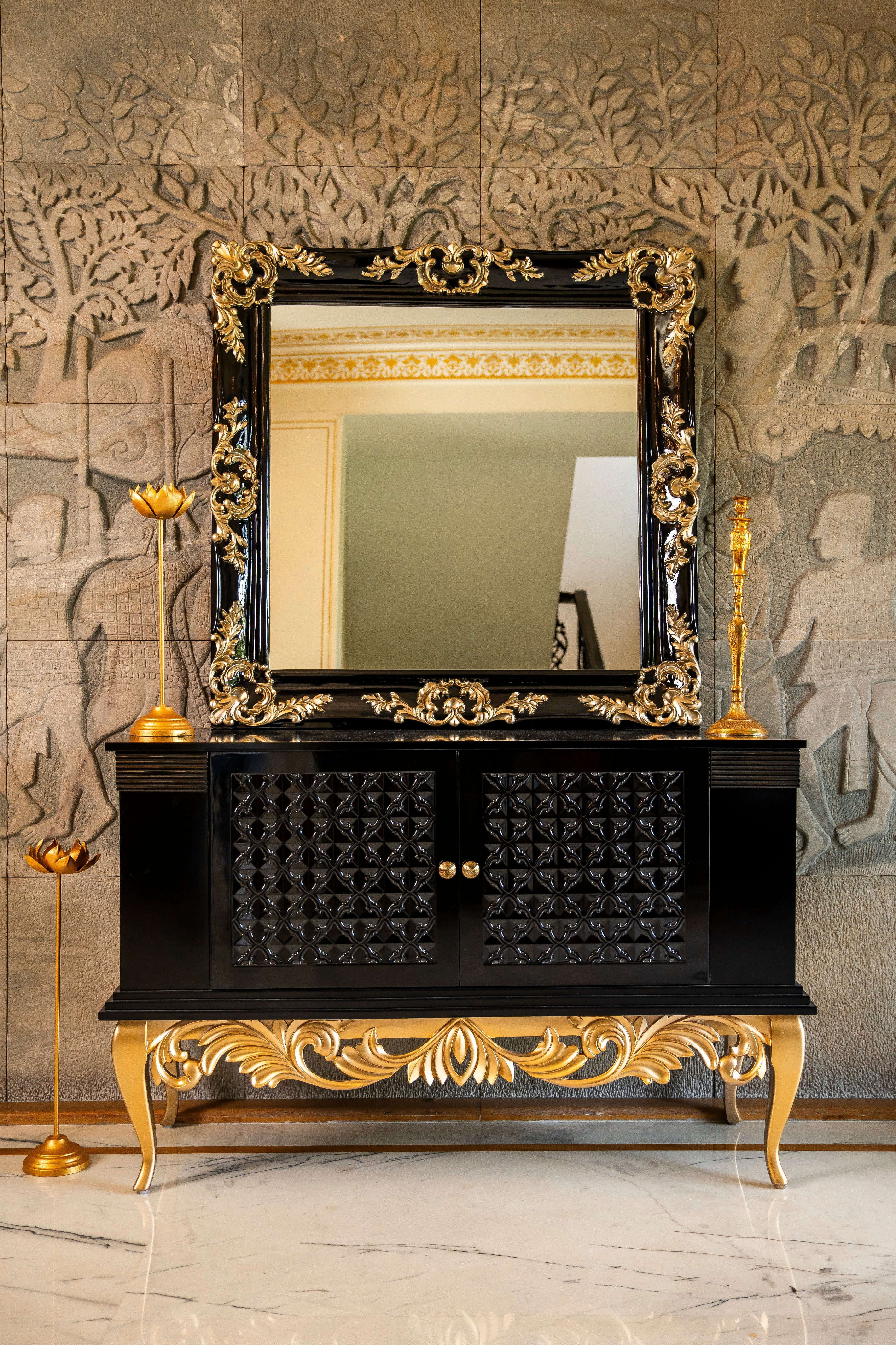 Golden Gaze Mirror - Kelebek.in