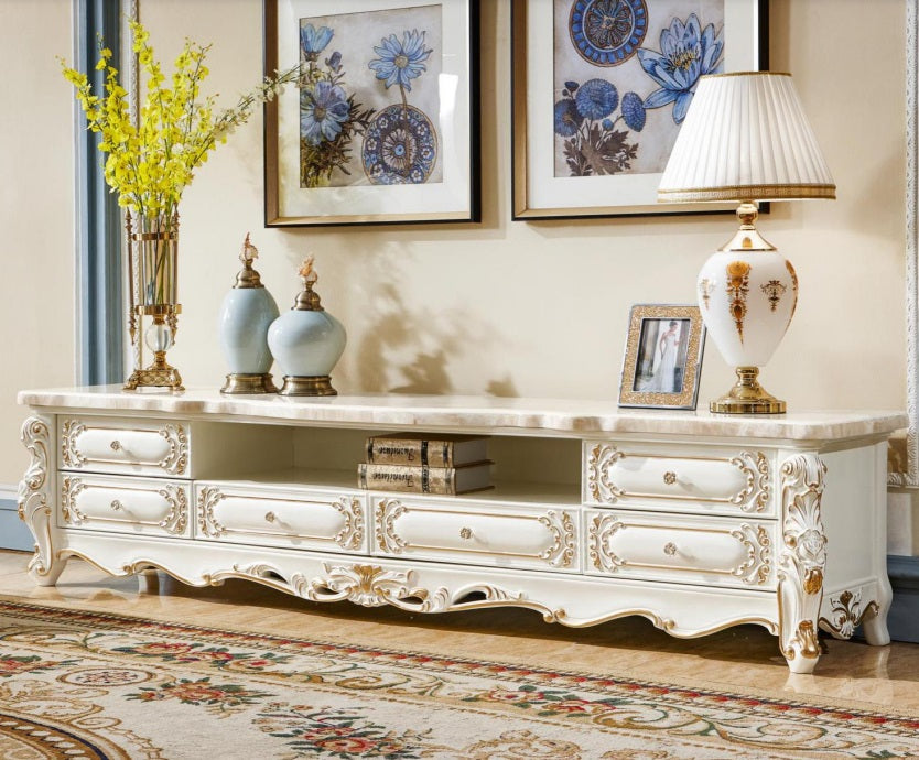Chiseled Charm TV Console - Kelebek.in